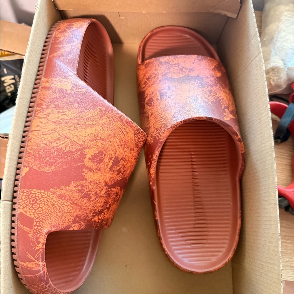 Nike Orange Slide Sandals